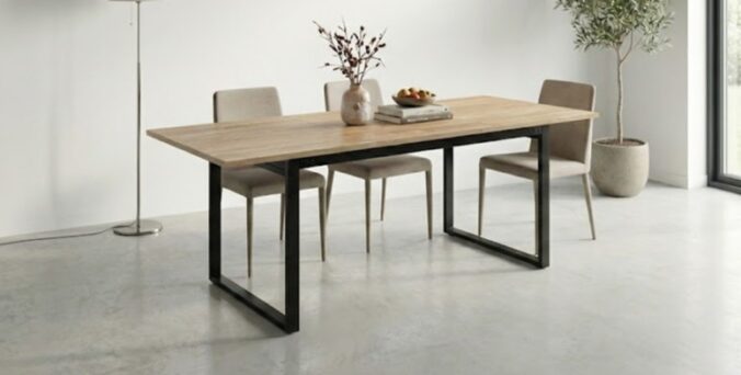 שולחן דגם דור בגוון אלון טבעי