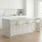 כיסא בר דגם עדי לבן