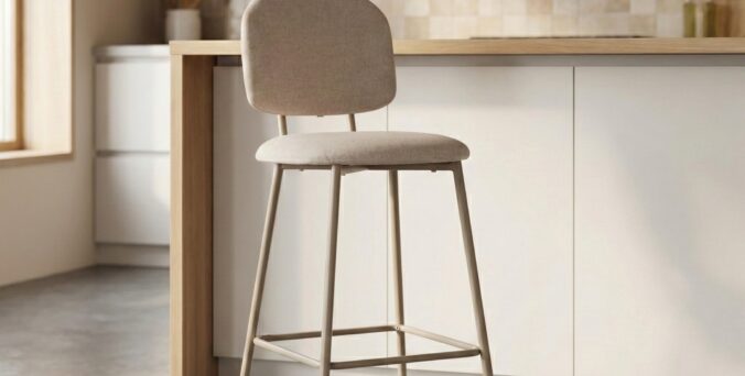 כיסא בר דגם רוסו אפור