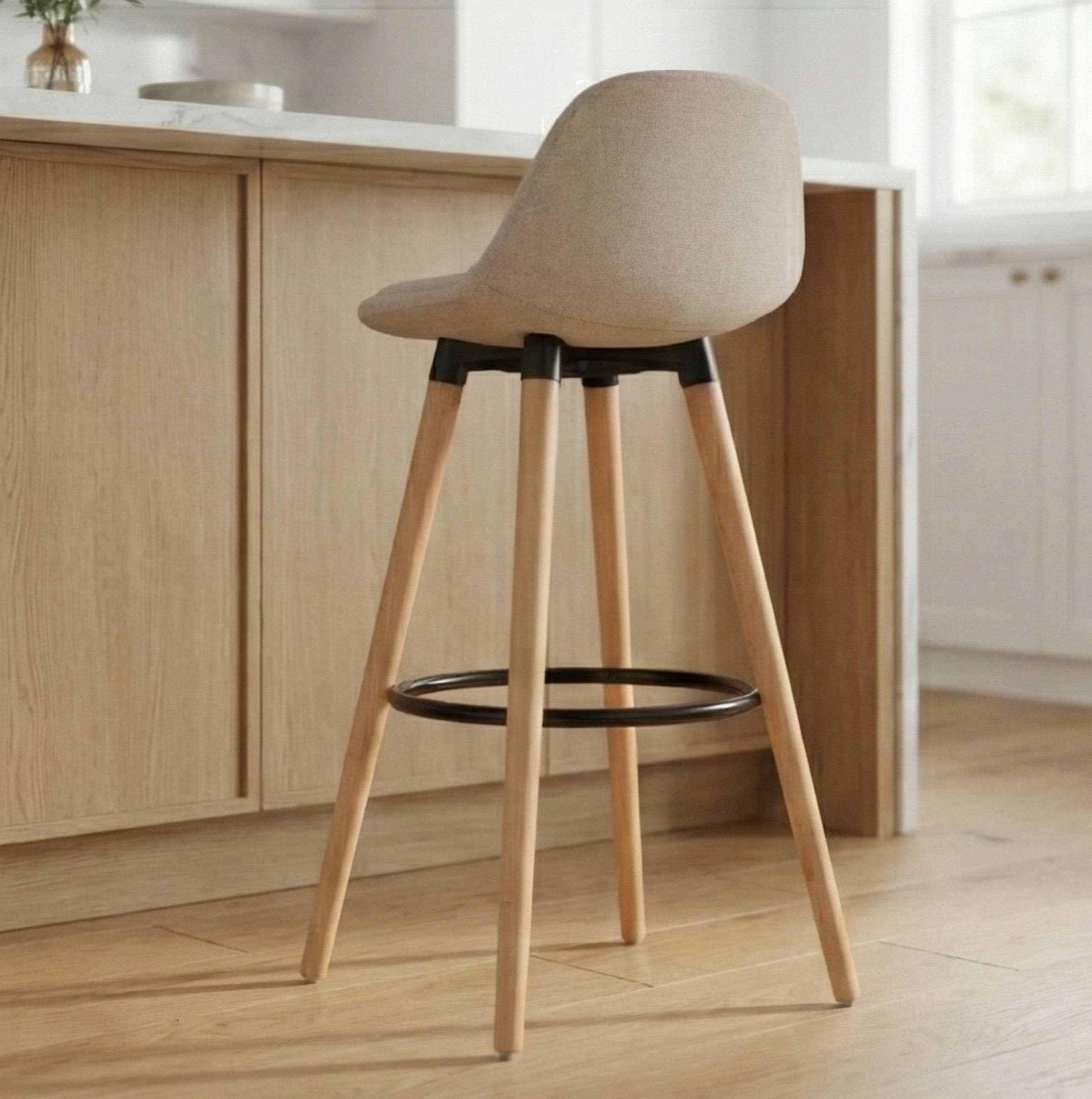 Lior model bar chair, gray - City Furniture