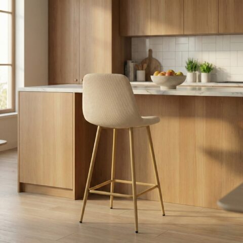 כיסא בר דגם סקלי שמנת