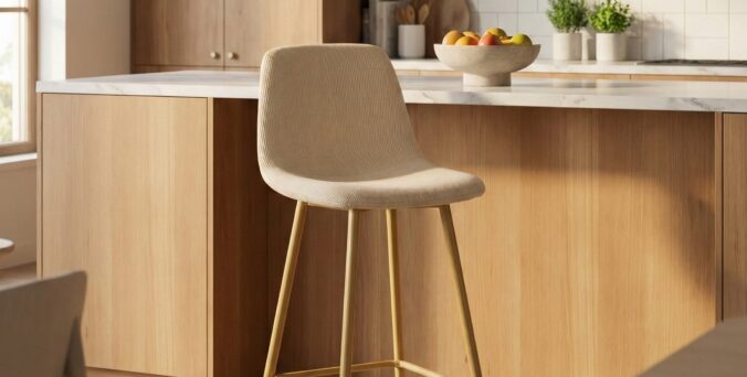 כיסא בר דגם סקלי שמנת