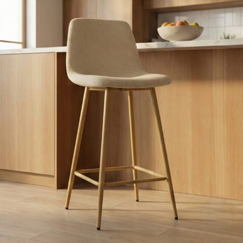 כיסא בר דגם סקלי שמנת