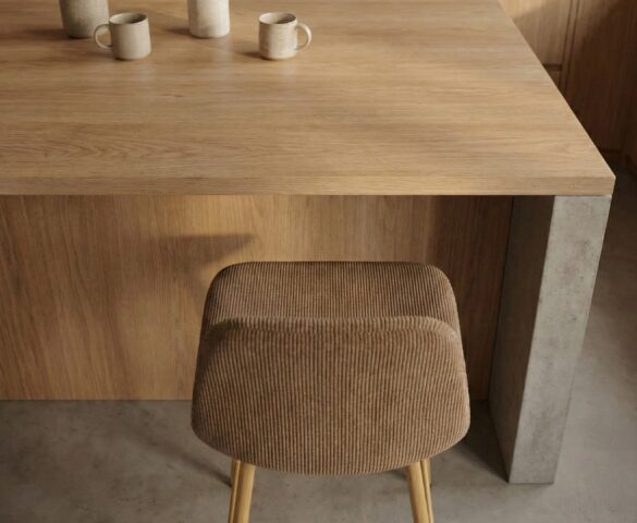 כיסא בר דגם סקלי חום