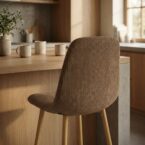 כיסא בר דגם סקלי חום