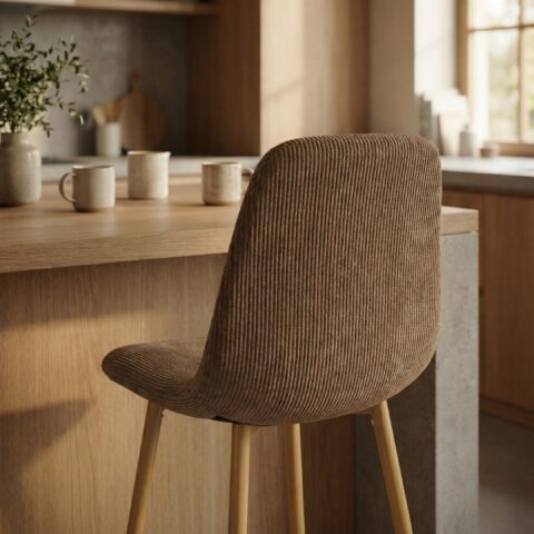 כיסא בר דגם סקלי חום