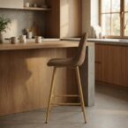 כיסא בר דגם סקלי חום