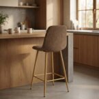 כיסא בר דגם סקלי חום