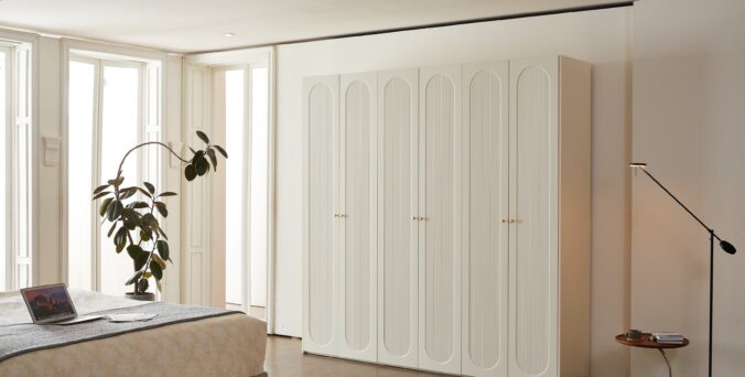 ארון דגם אופל - 6 דלתות גוון שמנת