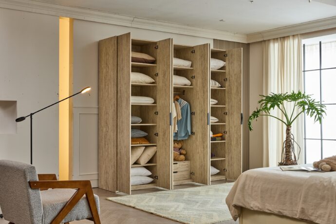 ארון דגם בראשית - 6 דלתות גוון טרוורטין