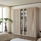 ארון דגם דניאל - 6 דלתות גוון סהרה + תאורה