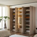 ארון דגם דניאל - 6 דלתות גוון סהרה + תאורה