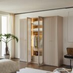 ארון דגם דניאל - 6 דלתות גוון סהרה + תאורה