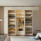 ארון דגם דניאל - 6 דלתות גוון שמנת + תאורה