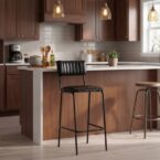 כיסא בר דגם ניס שחור