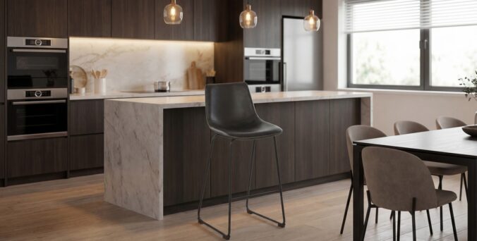 כיסא בר דגם סינדי שחור