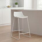 כיסא בר דגם עדי לבן