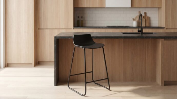 כיסא בר דגם עדי שחור