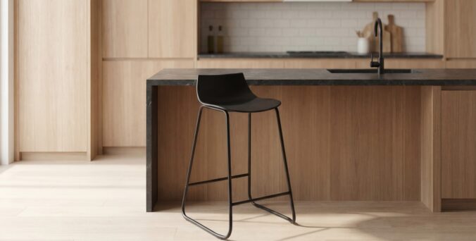 כיסא בר דגם עדי שחור