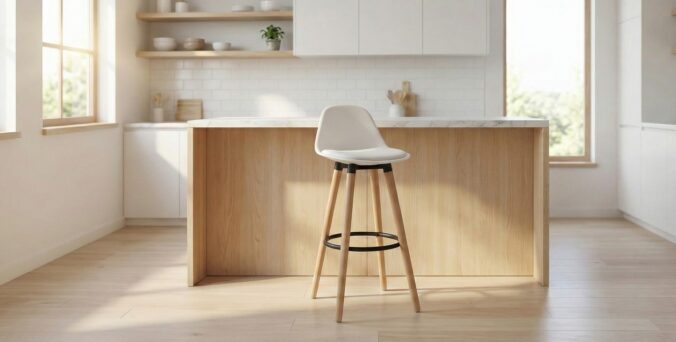 כיסא בר דגם ליאור לבן