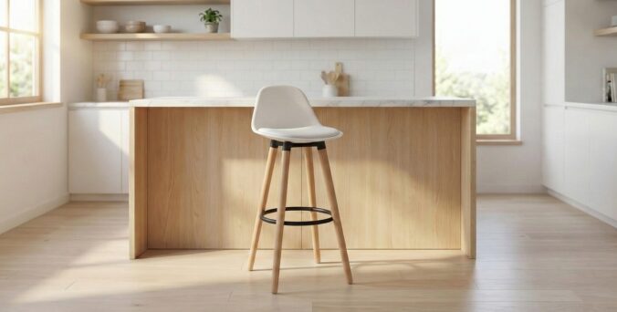 כיסא בר דגם ליאור לבן