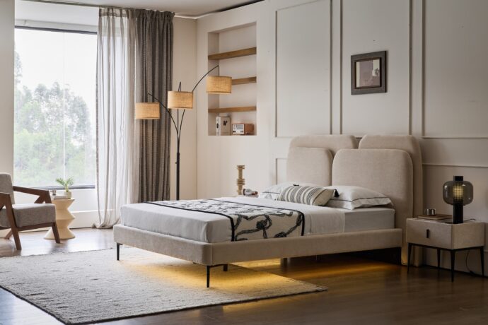 מיטה דגם איביזה - אפור + מזרן מתנה