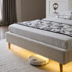 מיטה דגם בייסיק - שמנת בד טדי + מזרן מתנה