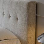 מיטה דגם בייסיק - שמנת בד טדי + מזרן מתנה