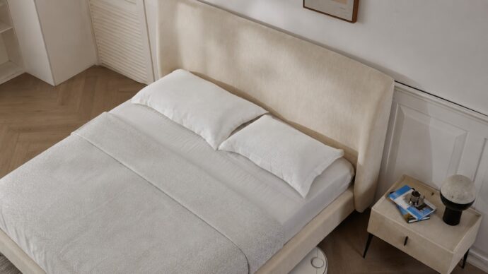 Marseille model bed - cream + free mattress