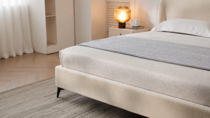 Marseille model bed - cream + free mattress
