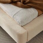 מיטה דגם דרים - שמנת פאבריק + מזרן מתנה