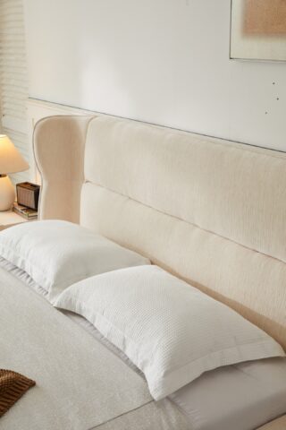 מיטה דגם דרים - שמנת פאבריק + מזרן מתנה