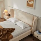 מיטה דגם דרים - שמנת פאבריק + מזרן מתנה