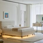 מיטה דגם הילה - שמנת בד טדי + ארגז מצעים ומזרן מתנה