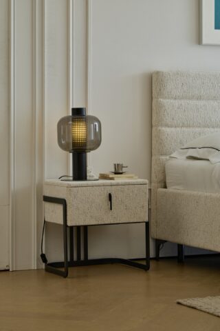 מיטה דגם הילה - שמנת בד טדי + ארגז מצעים ומזרן מתנה