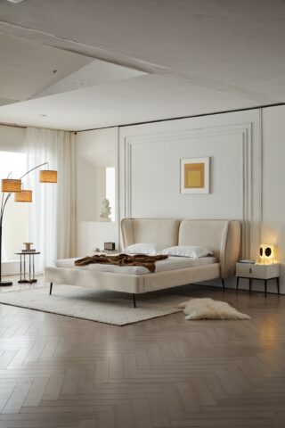 מיטה דגם מונאקו בגוון סהרה + מזרן מתנה