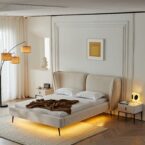 מיטה דגם מונאקו בגוון סהרה + מזרן מתנה