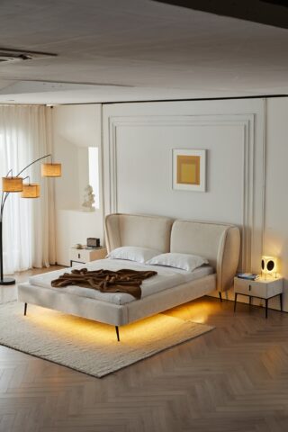 מיטה דגם מונאקו בגוון סהרה + מזרן מתנה