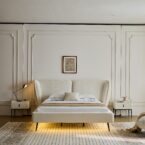 מיטה דגם מונאקו בגוון סהרה + מזרן מתנה