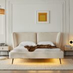 מיטה דגם מונאקו בגוון שמנת + מזרן מתנה