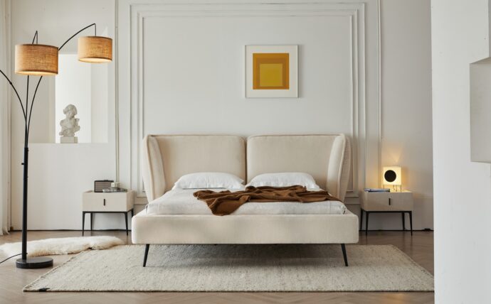 מיטה דגם מונאקו בגוון שמנת + מזרן מתנה