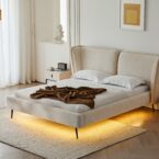 מיטה דגם מונאקו בגוון שמנת + מזרן מתנה