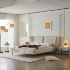 מיטה דגם מונאקו בגוון שמנת + מזרן מתנה