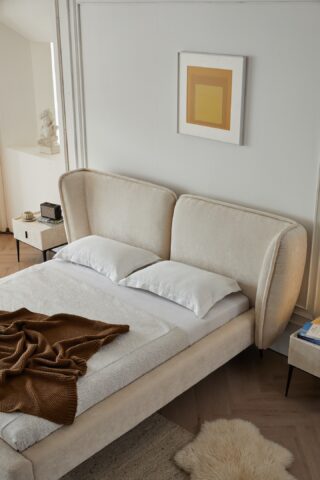 מיטה דגם מונאקו בגוון שמנת + מזרן מתנה