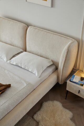 מיטה דגם מונאקו בגוון שמנת + מזרן מתנה