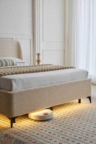 מיטה דגם מרסיי - שמנת + ארגז מצעים ומזרן מתנה