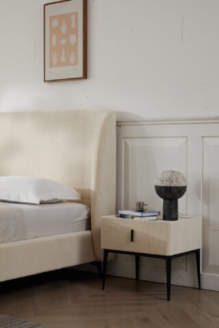 מיטה דגם מרסיי - שמנת + מזרן מתנה