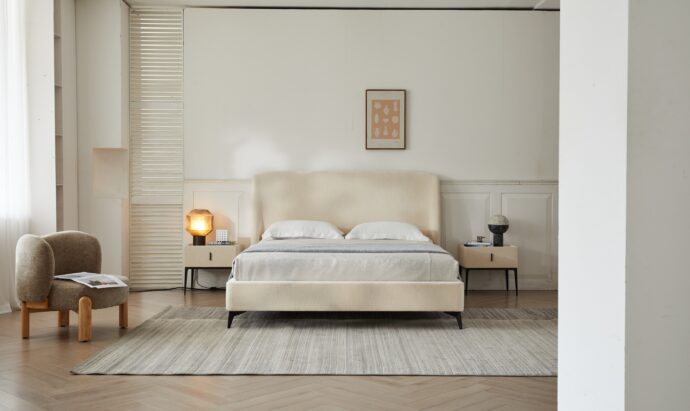 מיטה דגם מרסיי - שמנת + מזרן מתנה