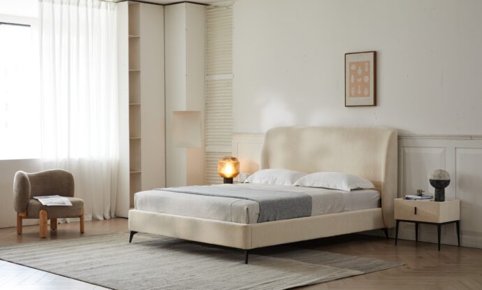 מיטה דגם מרסיי - שמנת + מזרן מתנה