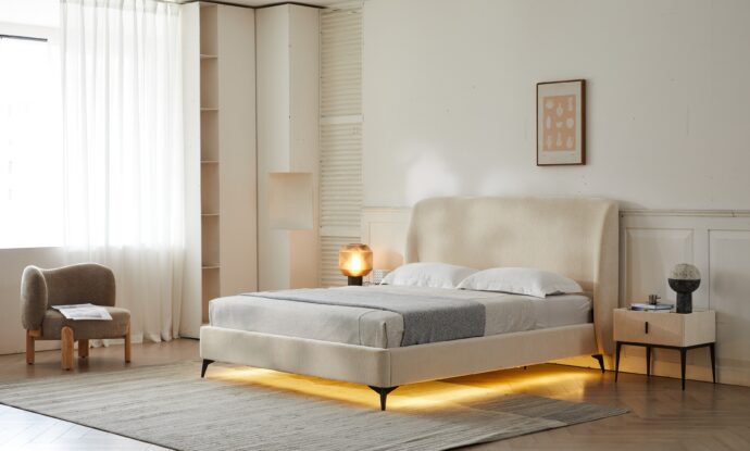 מיטה דגם מרסיי - שמנת + מזרן מתנה